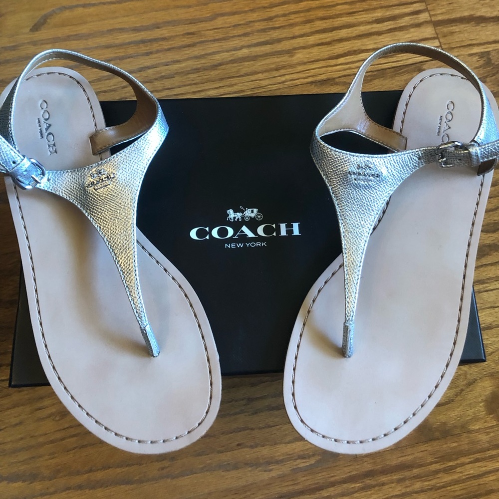 Coach Metallic Sandals